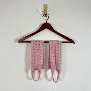 H&M Divided Knit Wool Blend Leg Warmers Light Pink Womens Retro Ballet Core